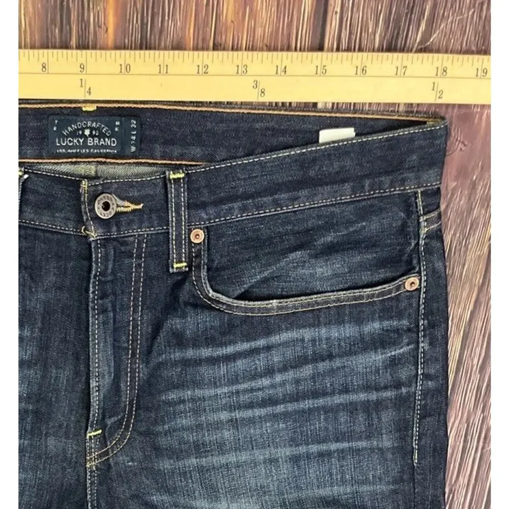 NWOT Lucky Brand 121 Slim Dark Jeans Mens Size 34x32 (Measures 36x32) Stretch